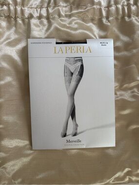 La Perla Marveille Suspender Stockings in Black
